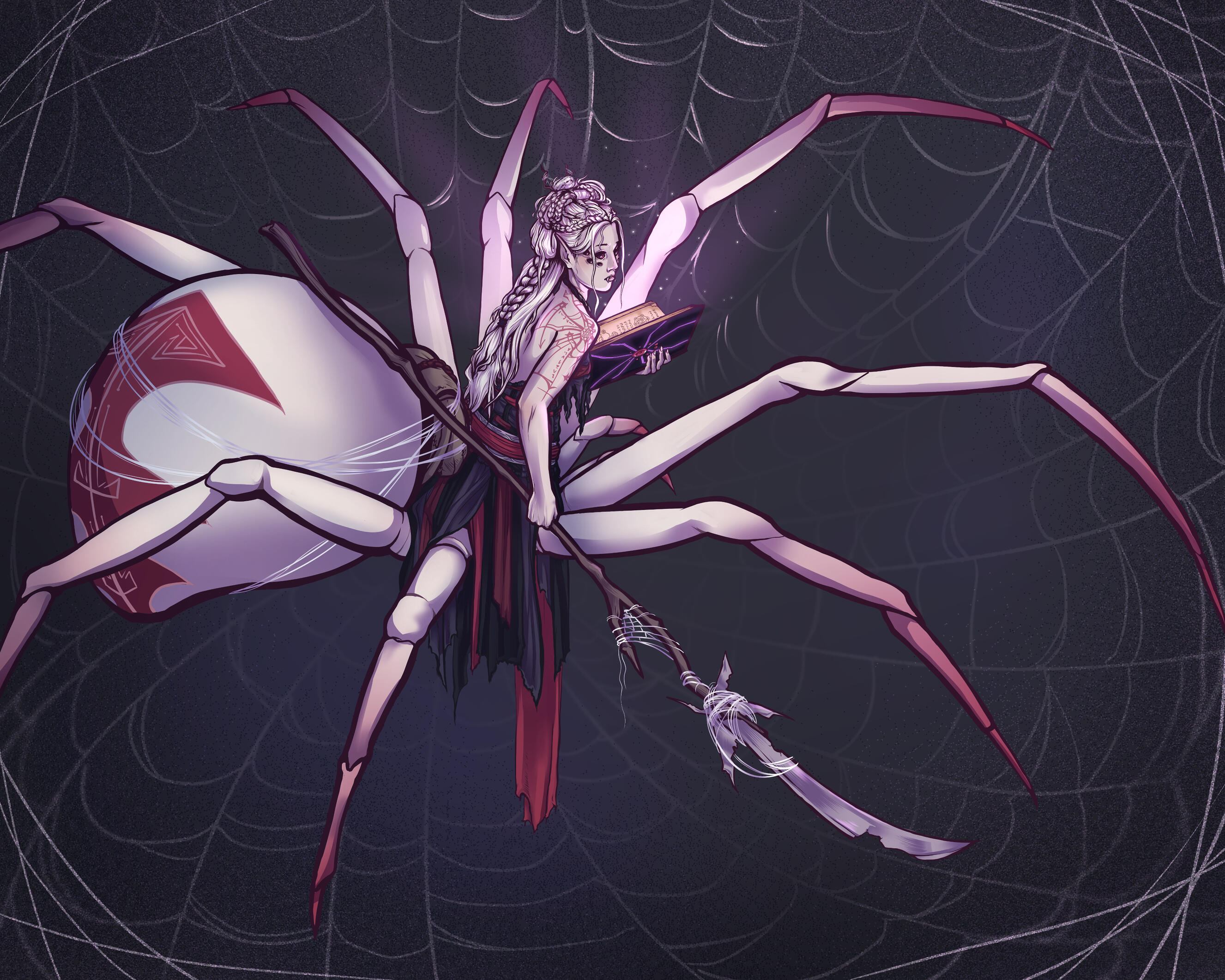 "The Daughter of the Spider Queen" • Digital illustration commissioned by Edwin Butcher